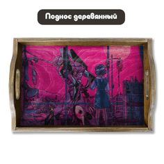Деревянный поднос Бруталити Аниме Евангелион - 1088