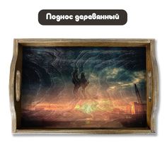Деревянный поднос Бруталити Аниме Евангелион - 1108