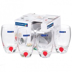 Набор стаканов Luminarc Drip Rouge 350мл 4шт