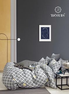 Комплект постельного белья Boris с простыней на резинке 2 спальный