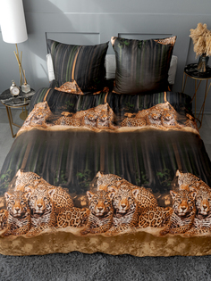 Комплект постельного белья Павлина Три гепарда 1,5 спальный наволочки 70x70 Pavlina