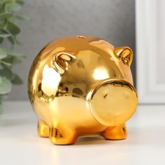 Копилка Золотой хрюн 9735411, 11,3 х 8,9 х 9,5 см No Brand