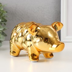 Копилка Золотая свинка 9735414 каретная стяжка 17,9 х 11,4 х 10 см No Brand