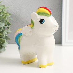 Копилка Лошадка с крыльями и яркой гривой 9735418, 13 х 6,5 х 16 см No Brand