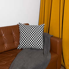 Чехол на подушку Swed House Lila белый черный 50х50 см. 34.35.3479