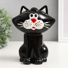 Копилка Черный котик 9735361, 13х11,5х16,5 см No Brand