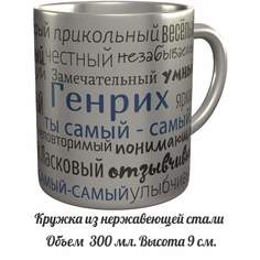 Кружка именная AV Podarki комплименты Генрих ты самый самый