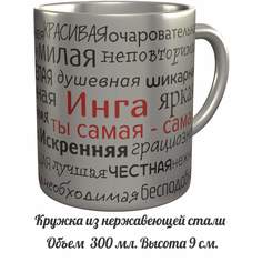 Кружка с именем AV Podarki комплименты Инга ты самая самая