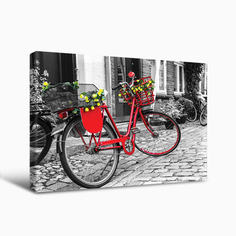 Картина на холсте Postermarket Красный велосипед, 40х50 см