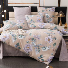 Постельное белье VIVA-HOME TEXTILE сатин евро на молнии
