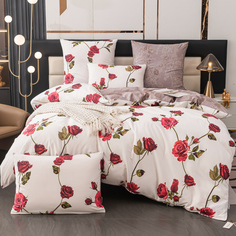 Постельное белье VIVA-HOME TEXTILE сатин 2 спальный на молнии