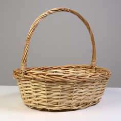 Корзина плетеная, 43 х 3514 х 42 см, ива No Brand