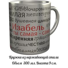 Кружка AV Podarki a4-356-met Изабель ты самая самая - нержавеющая сталь