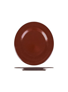 Тарелки десертные Борисовская Керамика 4 шт Шоколад 20 см, темно-коричневые