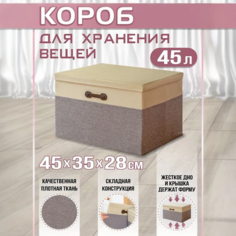 Коробка для хранения вещей с крышкой CASATERIA 45 литров, серый