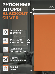 Штора рулонная FRANC GARDINER блэкаут Silver 80х160 см на окно оранжевый