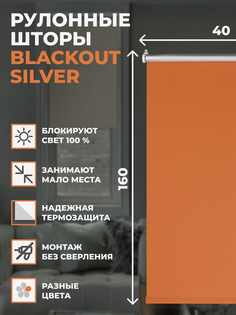 Штора рулонная FRANC GARDINER блэкаут Silver 40х160 см на окно оранжевый