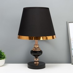 Настольная лампа RISALUX Гликерия 10228443, Е27, 40 Вт, черно золотой 25 х 25 х 40 см
