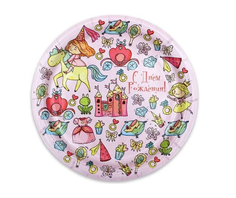 Тарелки одноразовые Miland, Мечты принцессы 17 см, 6 шт