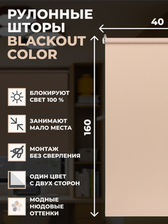 Рулонные шторы блэкаут FRANC GARDINER Color 40х160 см на окно какао