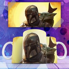 Кружка с принтом Мандалорец The Mandalorian Йода No Brand