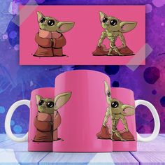 Кружка с принтом Мандалорец The Mandalorian Йода No Brand