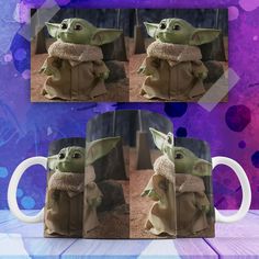 Кружка с принтом Мандалорец The Mandalorian Йода No Brand