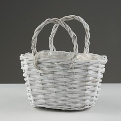Корзина плетеная, 24 х 1724 см, белая, ива No Brand