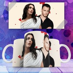 Кружка сериал Если сильно полюбишь Ya ok seversen Атес Аркали и Лейла Кёкдаль 330 мл No Brand