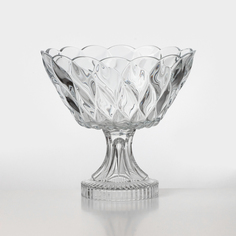 Ваза Lakomo стеклянная для фруктов Isfahan Glass 10391378 FLORENCE, d24,5 см