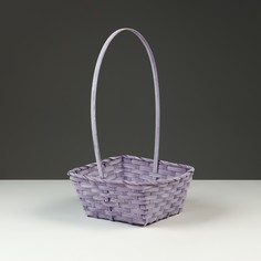 Корзина плетеная, 21,6 х 21,6 х 1038 см, фиолетовая No Brand