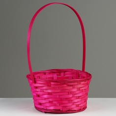 Корзина плетеная, D21 х 1034 см, розовый No Brand