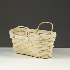Корзина плетеная, D26 х 13 х 11 см, жёлтая No Brand