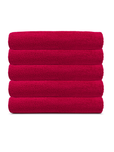 Махровое полотенце TCStyle бордового цвета 5 шт 70х140 банное