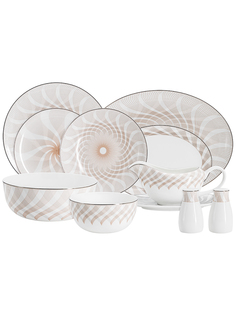 Сервиз столовый на 6 персон Anna Lafarg Emily Оскар, фарфоровый 27 предметов