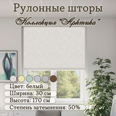 Рулонные шторы Колорит Эль Айс Арктика, 30 х 170 см, белый