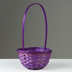 Корзина плетеная, 20 х 1135 см, фиолетовая, бамбук No Brand