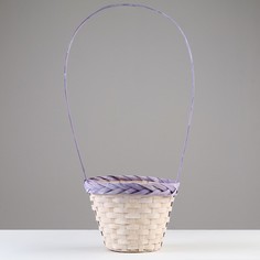Корзина плетеная, D18х1550, фиолетовая, бамбук No Brand