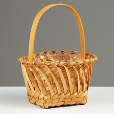 Корзина плетеная, 18 x 14 x 10,523 см, секвойя No Brand