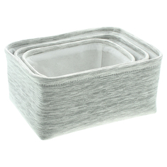 Корзины для хлеба Хит-декор Grey Linen 09053, 3 штуки