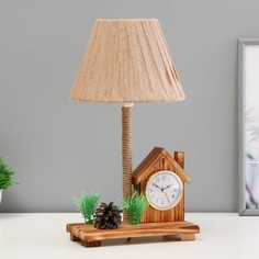 Настольная лампа RISALUX с часами Дом Е14 15Вт 19х18х35 см