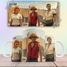 Кружка One Piece Большой куш Монки Д. Луффи Ророноа Зоро 330 мл No Brand