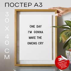 Постер интерьерный Onions А3 DSP31294 30х40, рамка А3 No Brand