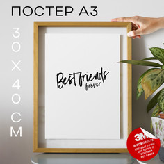 Постер Про любовь - Best Friends Forever А3 DSPPP02205 30х40, рамка А3 No Brand