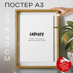 Плакат Family No2 А3 DSPpp02535 30х40, рамка А3