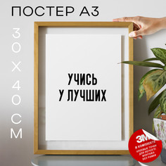 Постер интерьерный Ты справишься! PS1306 30х40, рамка А3 No Brand