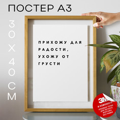 Постер интерьерный PS231 30х40, рамка А3 No Brand