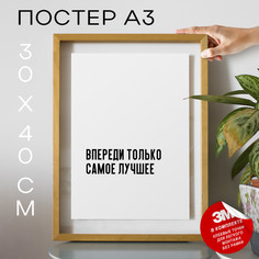 Постер для дома интерьерный PS524 30х40, рамка А3 No Brand