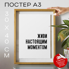 Постер интерьерный PS756 30х40, рамка А3 No Brand