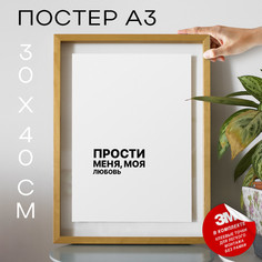 Постер интерьерный, Земфира - Прости меня моя любовь А3 TP2092 30х40, рамка А3 No Brand